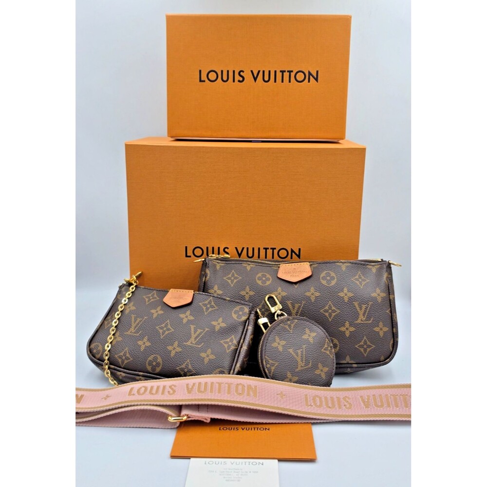 Louis Vuitton Multi Pochette Accessoires Monogram Rose Clair M44840 Authentic